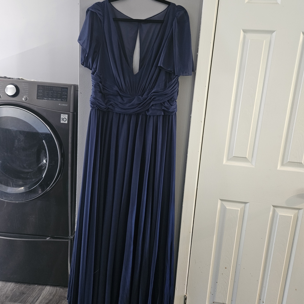 Studio Navy Blue Maxi Bridesmaid Dress